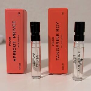 Phlur Apricot Privee & Tangerine Boy Samples